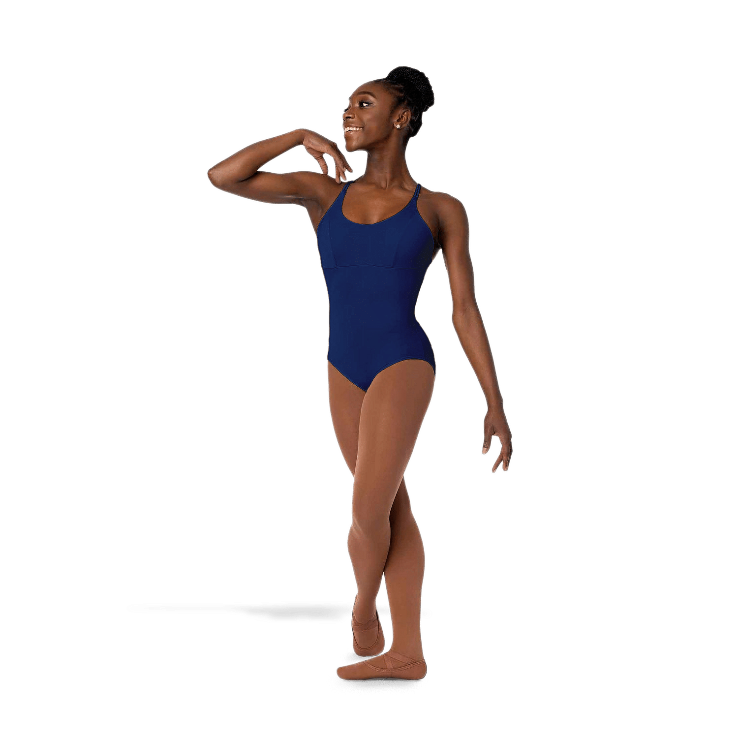 So Danca Sl18 Navy Damen Ballettanzug Dunkelblau Gekreuzte Träger 01