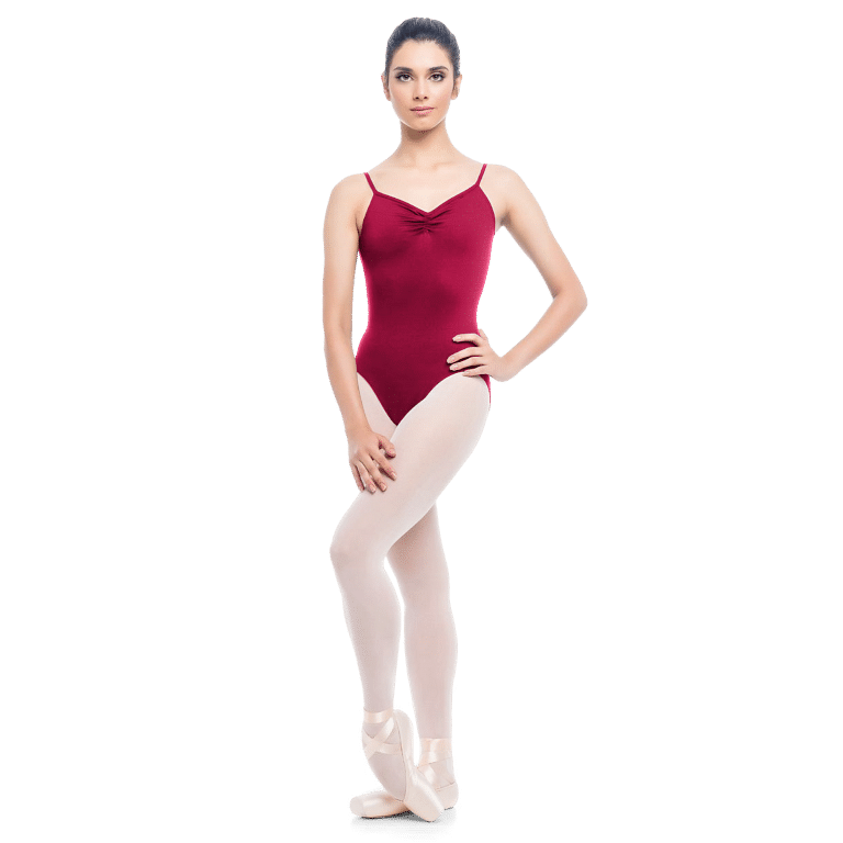 So Danca Stephanie Sl04 Burgundy Ballett Trikot Geraffte Front Bordeaux 01