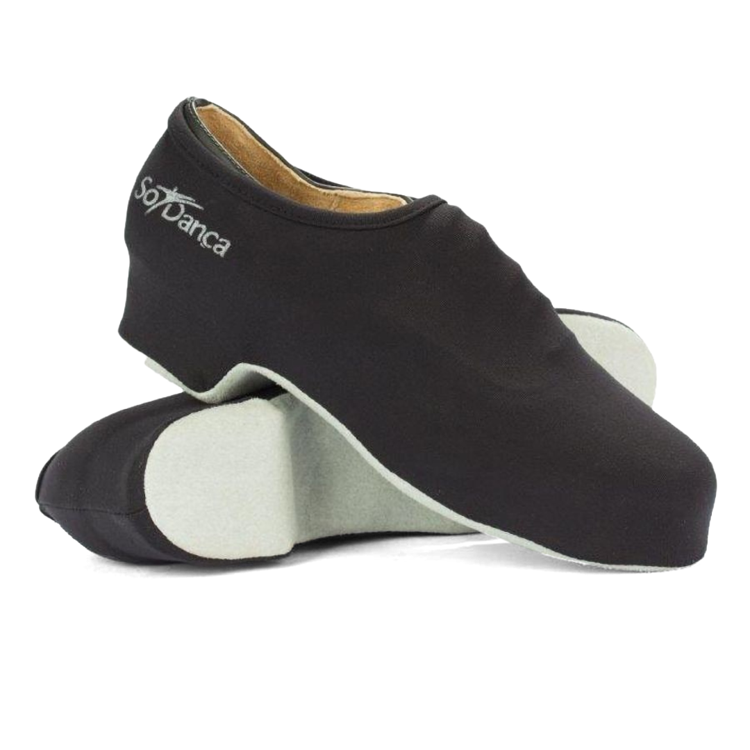 So Danca Tap Shoe Cover Ac11 Black Steppschuh Ueberzieher 01