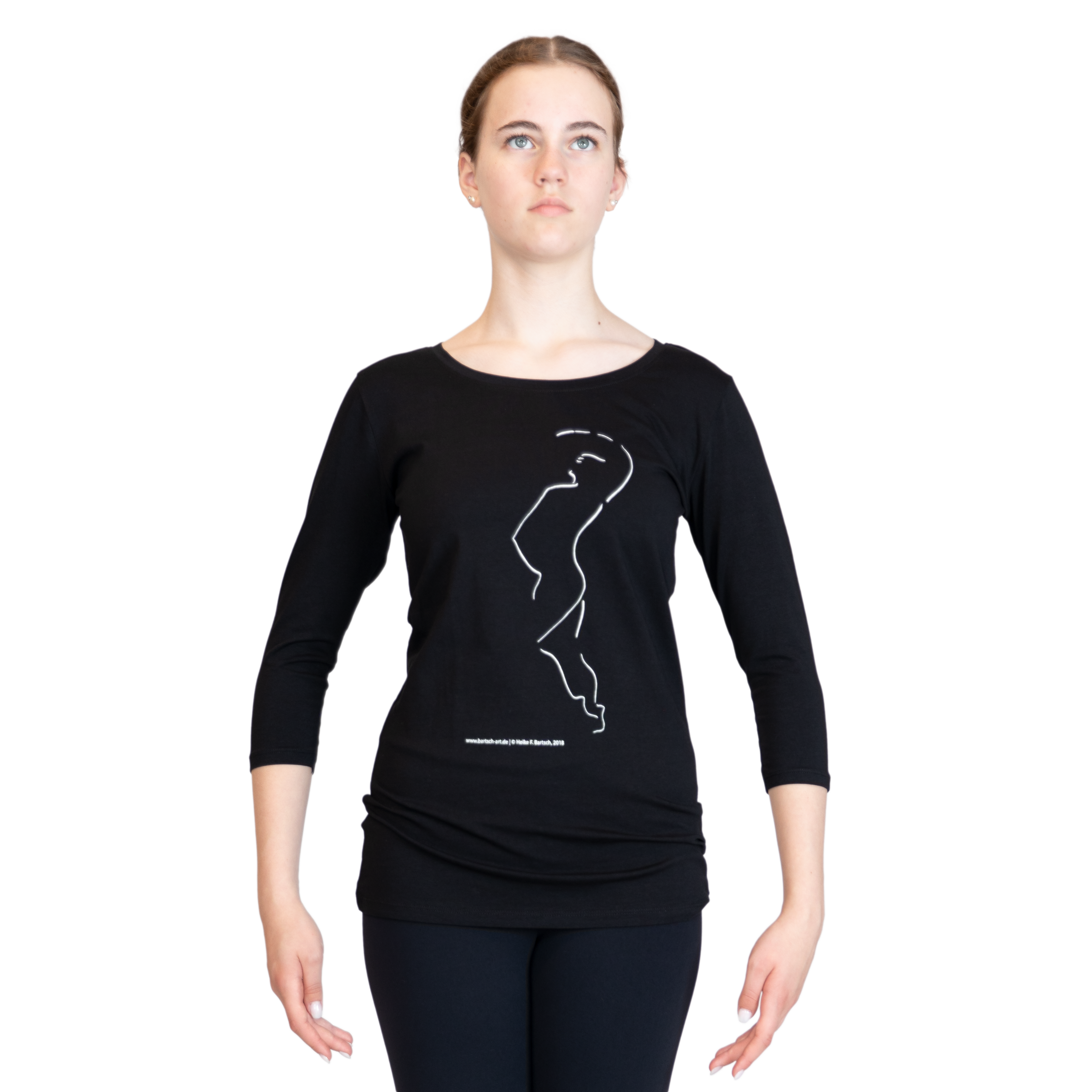 Tanz T Shirt 3 4 Arm Schwarz Heike Bartsch Move&amp;nbsp;01