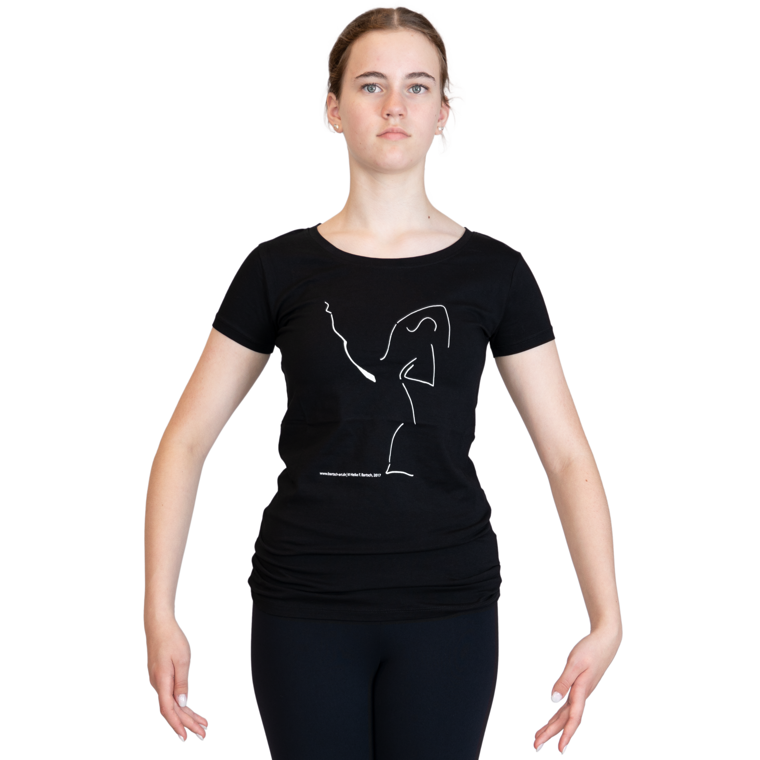 Tanz T Shirt Strichzeichnung Schwarz Heike Bartsch Tilt&amp;nbsp;01