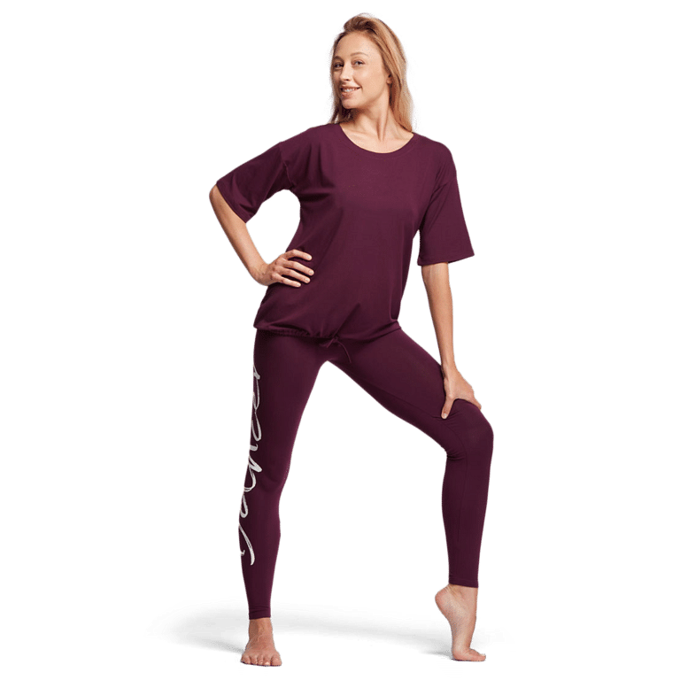 Tempsdanse Agathe Black Cherry Lila Halbarm Shirt Viskose 01