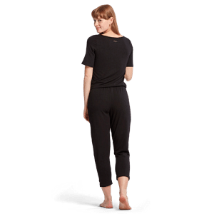 Tempsdanse Alicia Stripes Noir Kurzarm Ganzanzug Viskose Schwarz 02