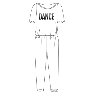 Tempsdanse Alicia Stripes Noir Kurzarm Ganzanzug Zeichnung