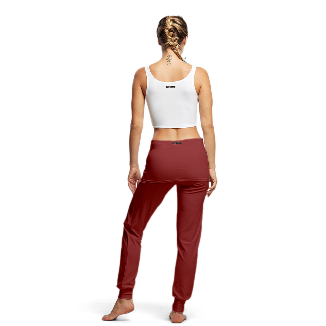 Tempsdanse Alto Tanz Trainingshose Mit Umschlagbund Terracotta 03