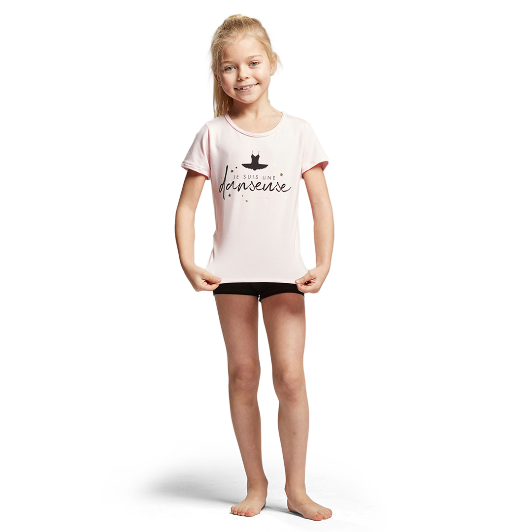 Tempsdanse Anais Perle Rosa Tanzshirt Mädchen 01