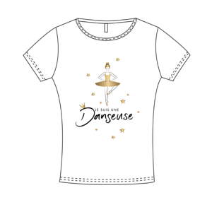 Tempsdanse Anais Princess Kinder T Shirt Ballerina Druck Schnitt