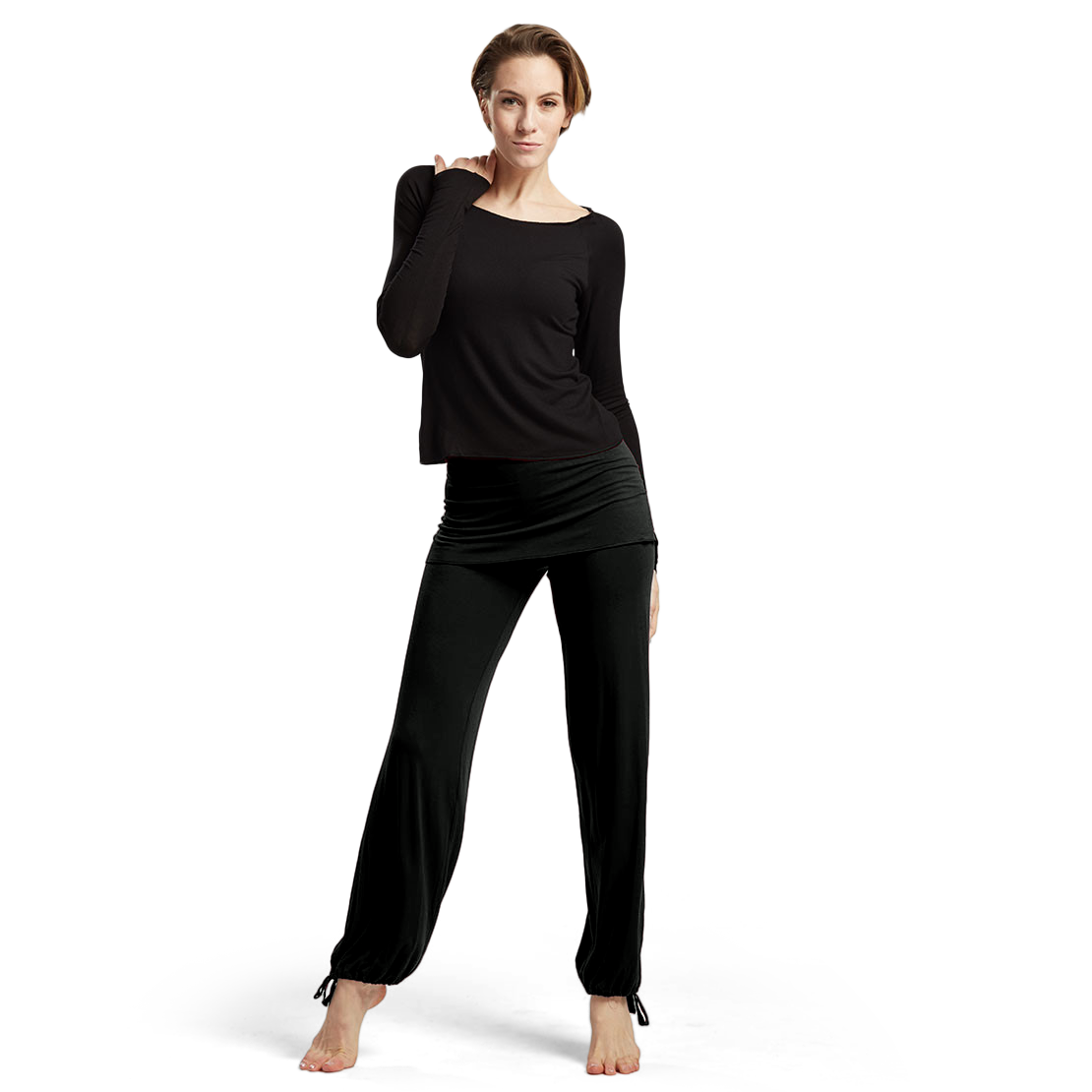 Tempsdanse Baby Noir Tanzhose Mit Rockteil 01