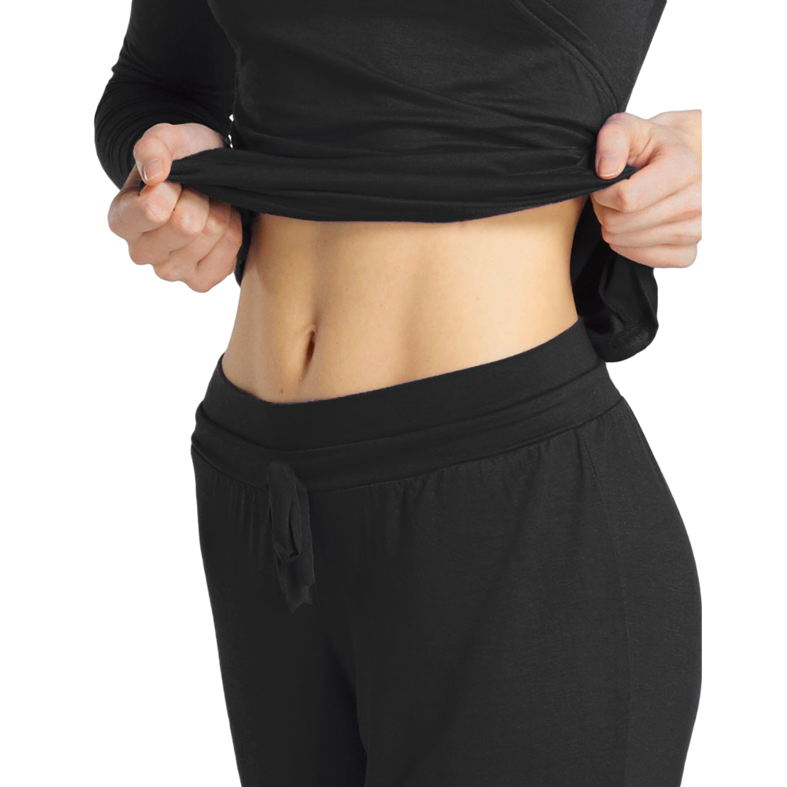 Tempsdanse Bakara Noir Caprihose Mit Bündchen Schwarz 03