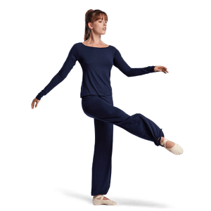 Tempsdanse Baltik Marine Langarm Shirt Viskose Blau 01