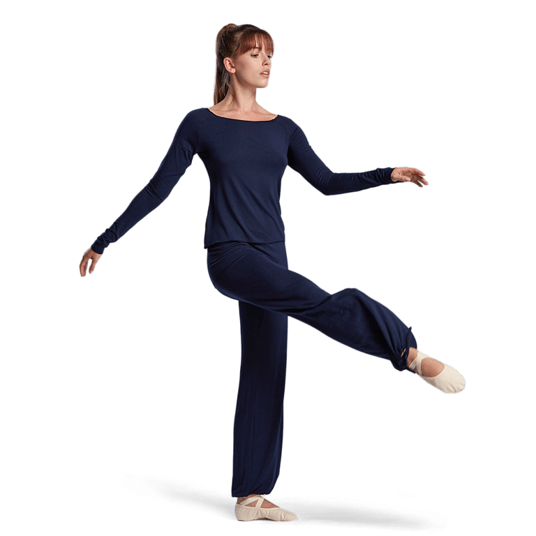 Tempsdanse Baltik Marine Langarm Shirt Viskose Blau 01