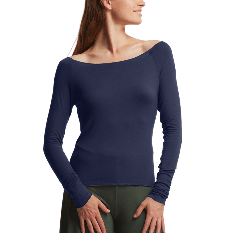 Tempsdanse Baltik Marine Langarm Shirt Viskose Blau 02