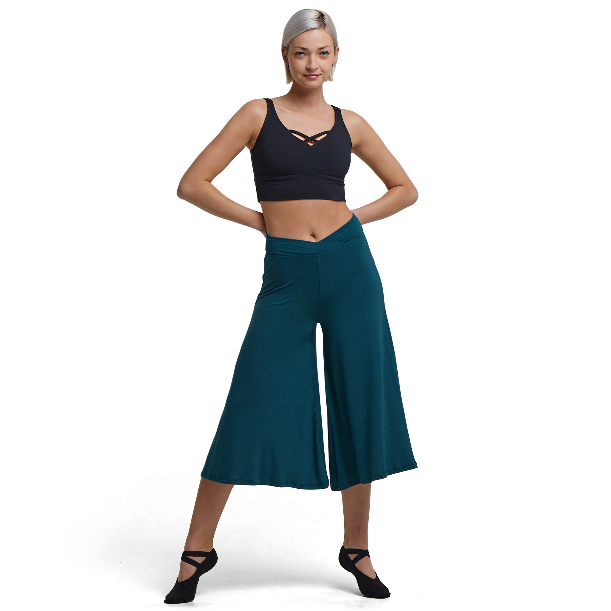 Tempsdanse Banskia Sherwood Tanz Hosenrock Aus Viskose Petrol 01