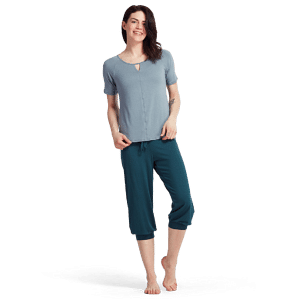 Tempsdanse Batha Lichen Kurzarm Tanztop Hellblau