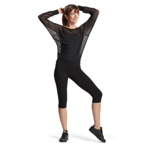 Tempsdanse Dani Noir Schwarzes Tanztop Mit Fledermausärmeln 01