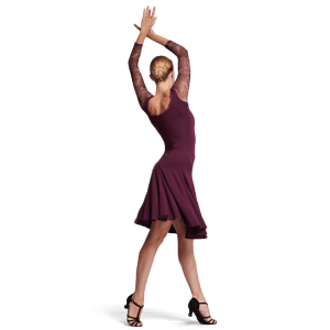 Tempsdanse Denice Black Cherry Lila Tanzrock Mit Mesh Einsätzen 03