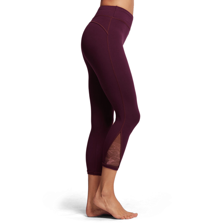 Tempsdanse Dixie Black Cherry Lila Capri Leggins Mit Mesh Einsatz 04