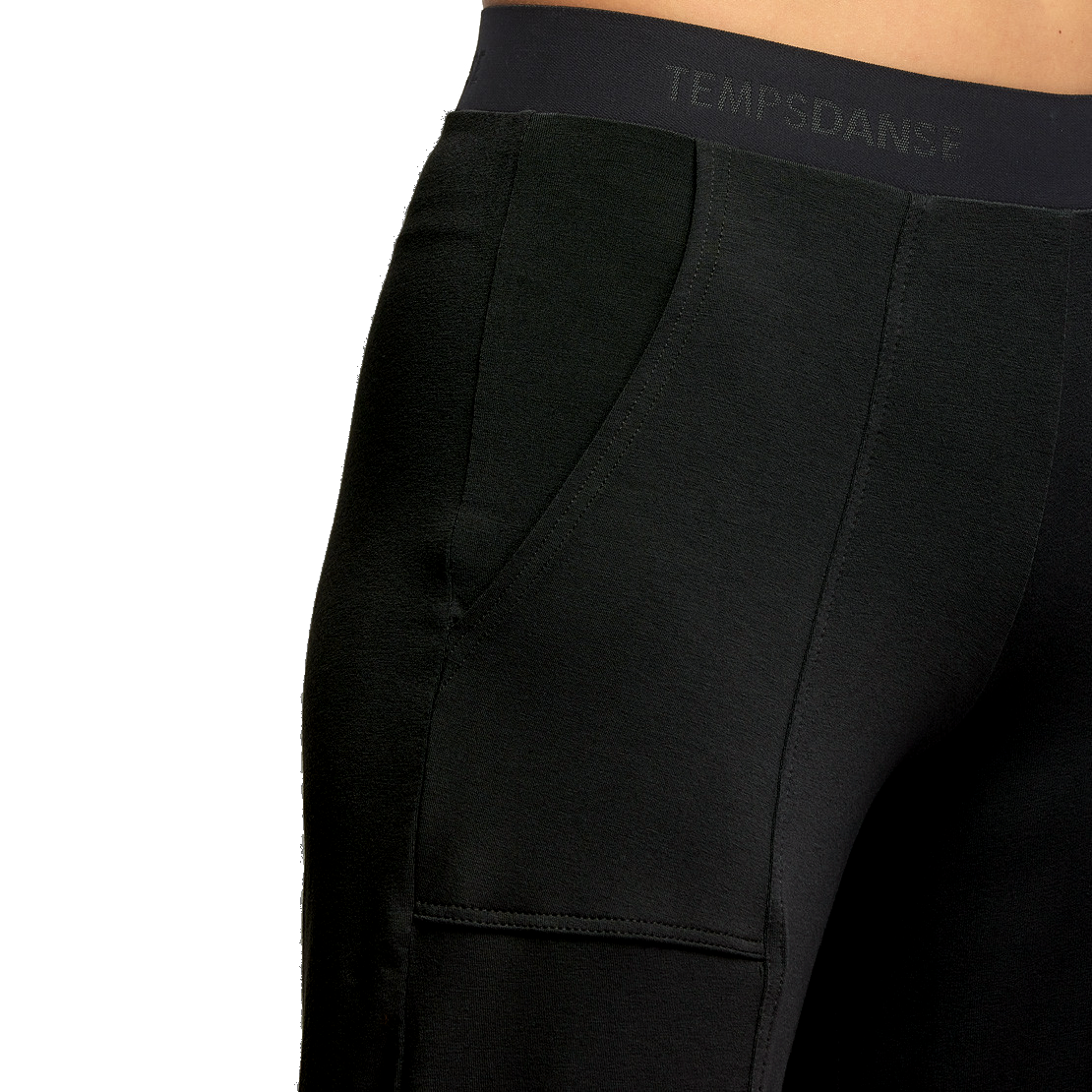 Tempsdanse Garett Noir Damen Tanzhose Mit Geradem Bein Schwarz 04