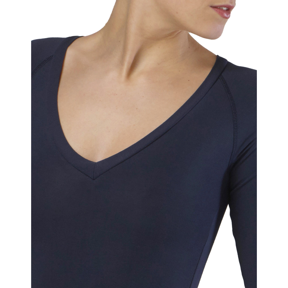 Tempsdanse Maddy Encre Damen Tanztrikot Mit Habarm Dunkelblau 02
