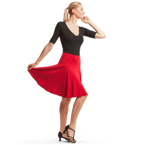 Tempsdanse Ventura Rubis Roter Tanzrock Aus Viskose 02