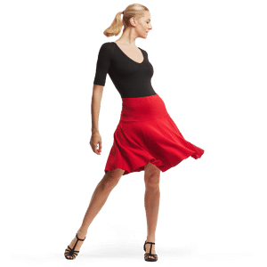 Tempsdanse Ventura Rubis Roter Tanzrock Aus Viskose 03