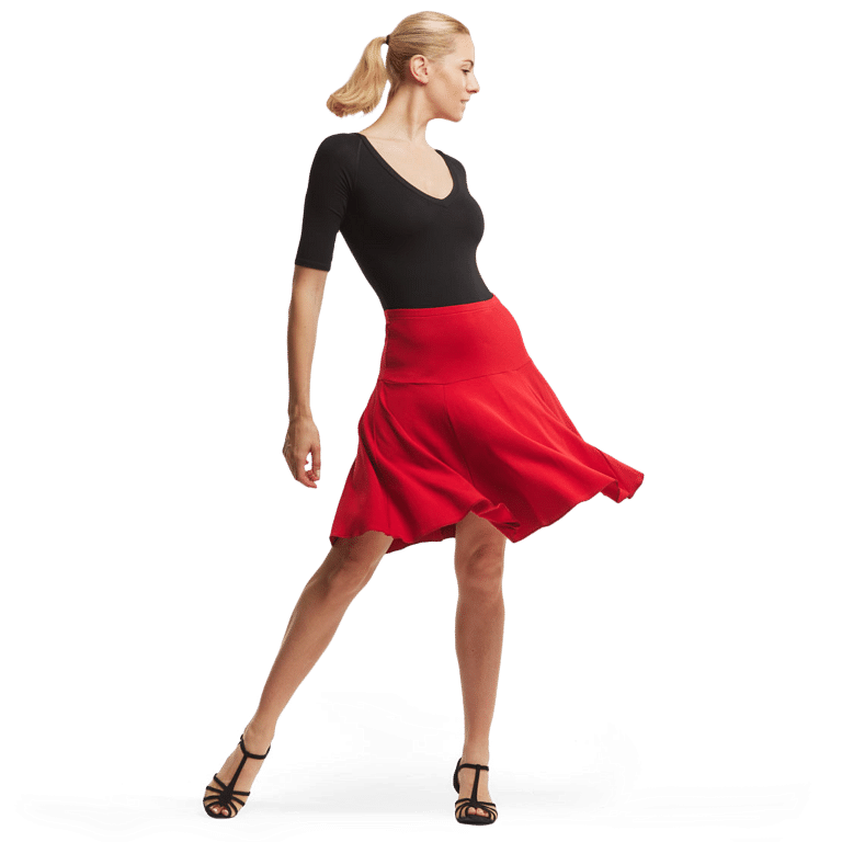 Tempsdanse Ventura Rubis Roter Tanzrock Aus Viskose 03