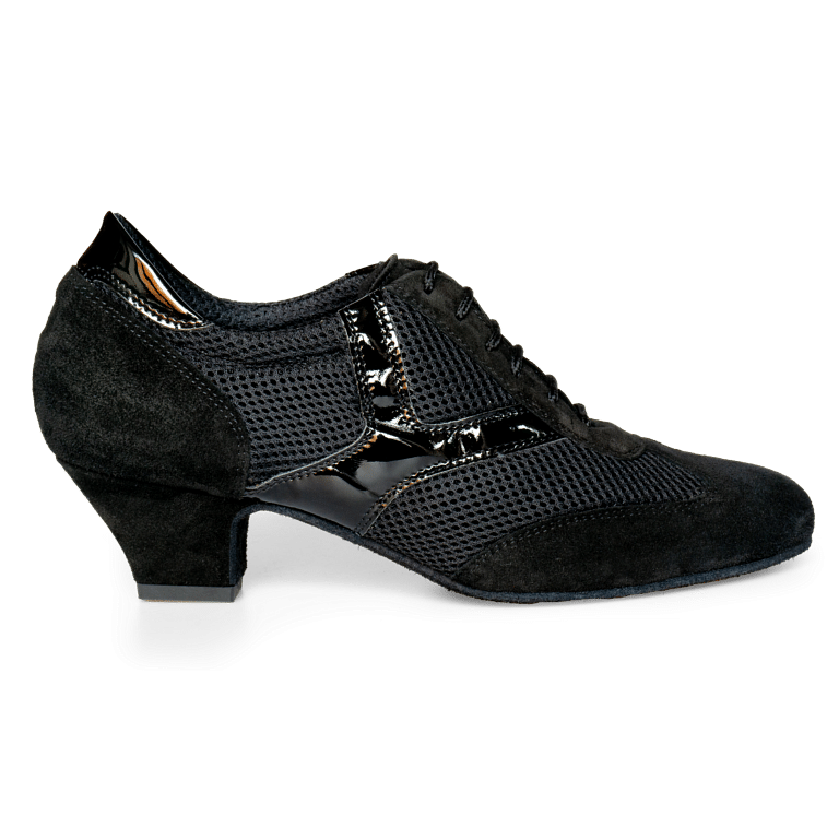 Toptanz La Conda 4040 Schwarz Velours Trainer Tanzschuh 4cm Absatz 01