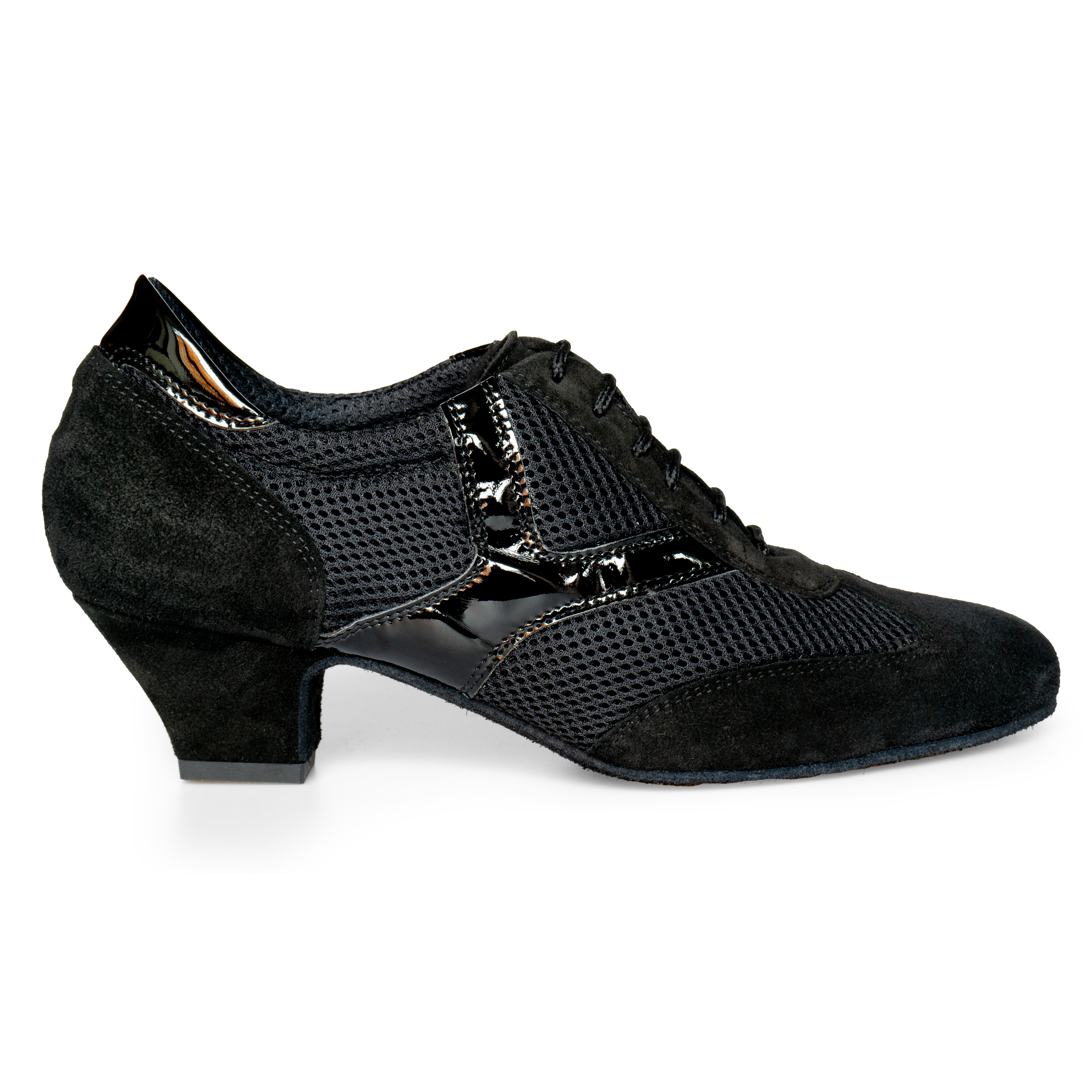 Toptanz La Conda 4040 Schwarz Velours Trainer Tanzschuh 4cm Absatz 01