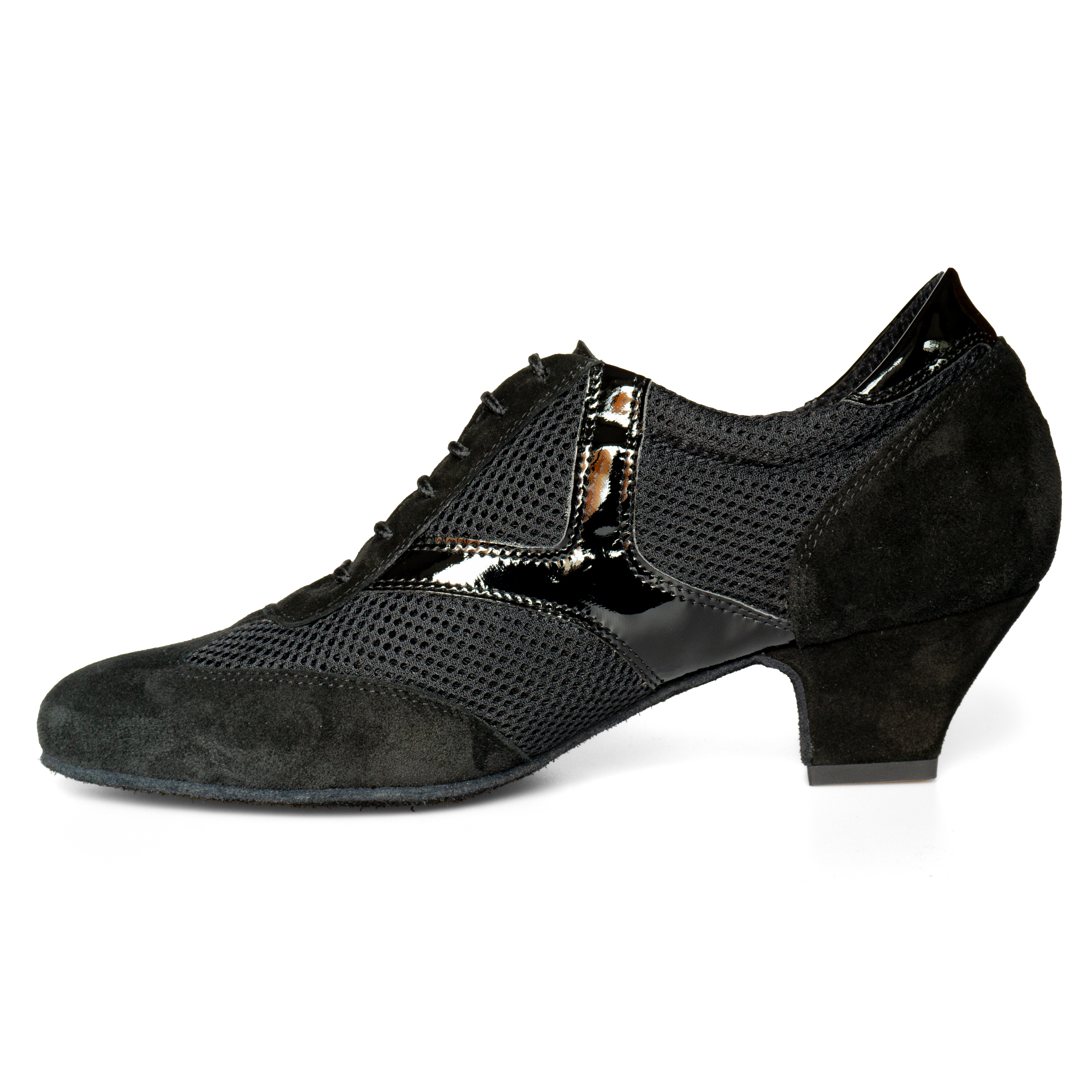 Toptanz La Conda 4040 Schwarz Velours Trainer Tanzschuh 4cm Absatz 02