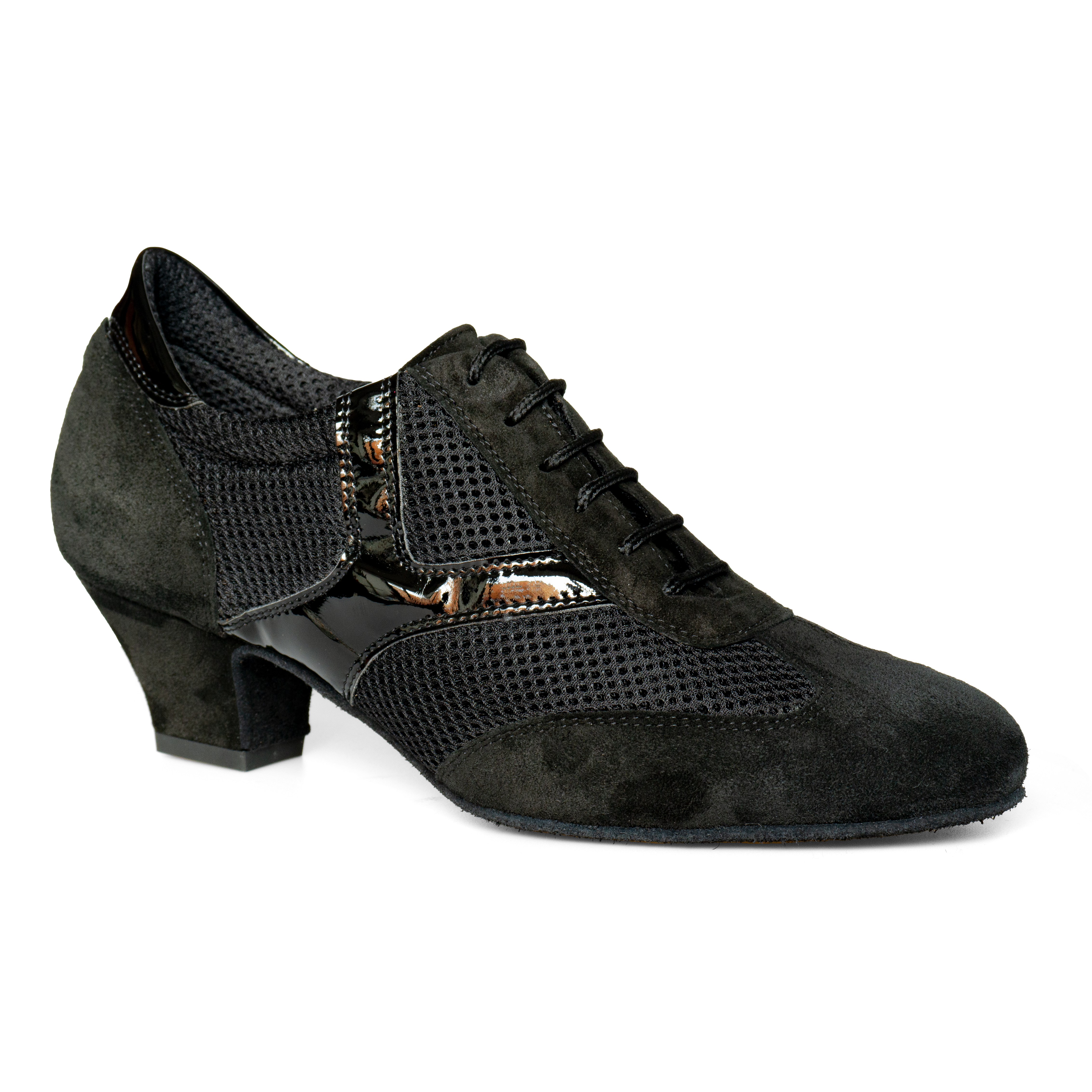Toptanz La Conda 4040 Schwarz Velours Trainer Tanzschuh 4cm Absatz 03