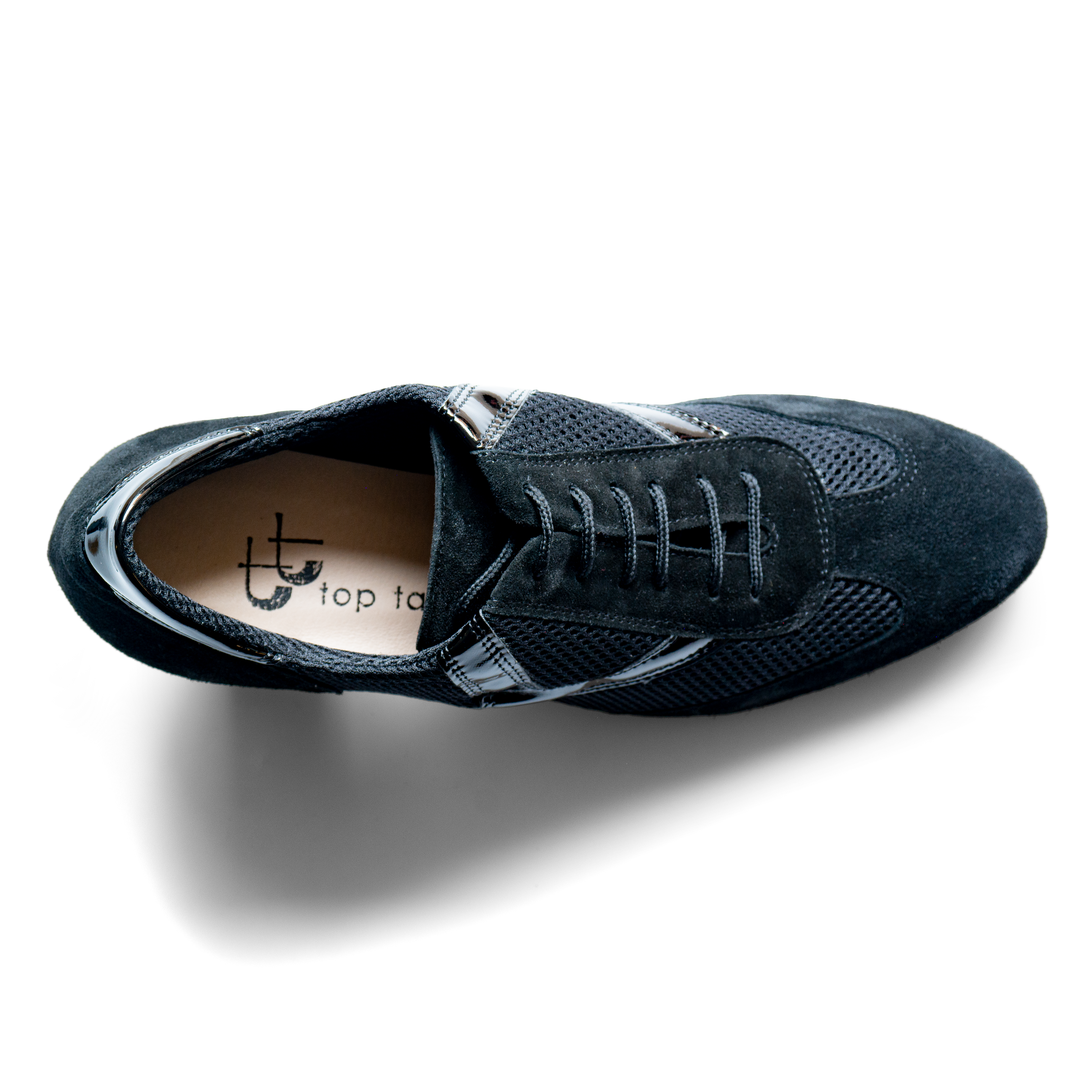 Toptanz La Conda 4040 Schwarz Velours Trainer Tanzschuh 4cm Absatz 07