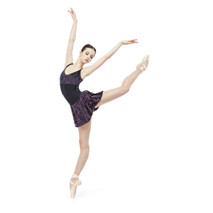 Wear Moi Balance Black Purple Ballettrock Blumenmuster 01