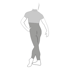 Wear Moi Élan Unitard Herren Schnitt Schnitt Bk