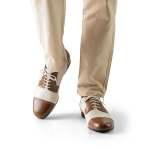 Werner Kern Bergamo 28051 Kaduna Crème Herren Tanzschuh 2 Farbig Braun Beige 03