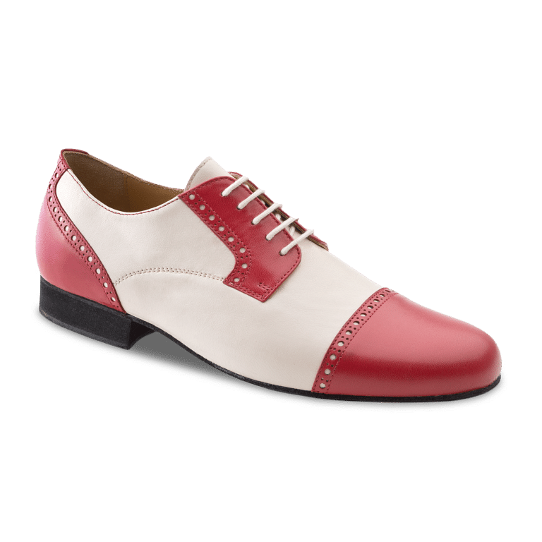 Werner Kern Bergamo 28051 Milos Crème Herrren Tanzschuh Two Tone Rot Crème 01