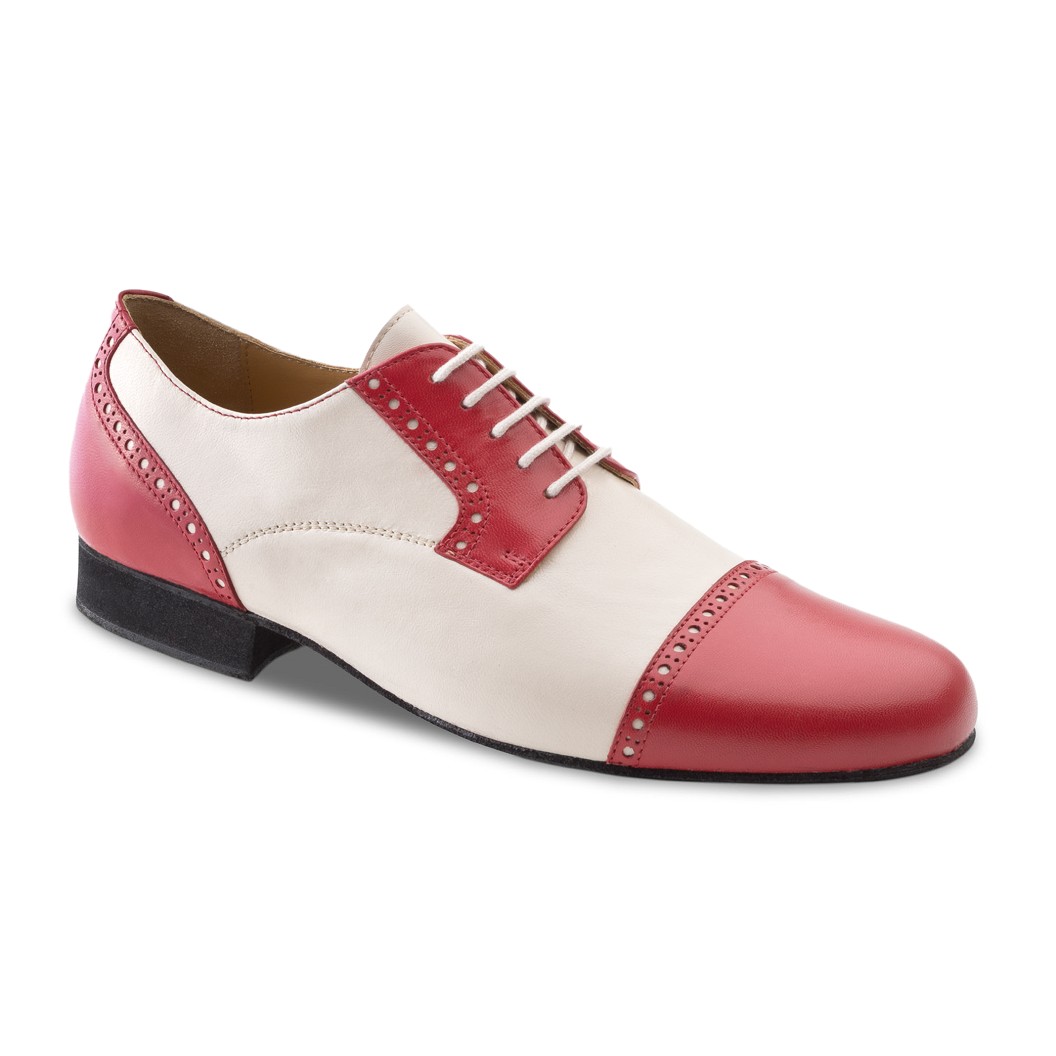 Werner Kern Bergamo 28051 Milos Crème Herrren Tanzschuh Two Tone Rot Crème&amp;nbsp;01