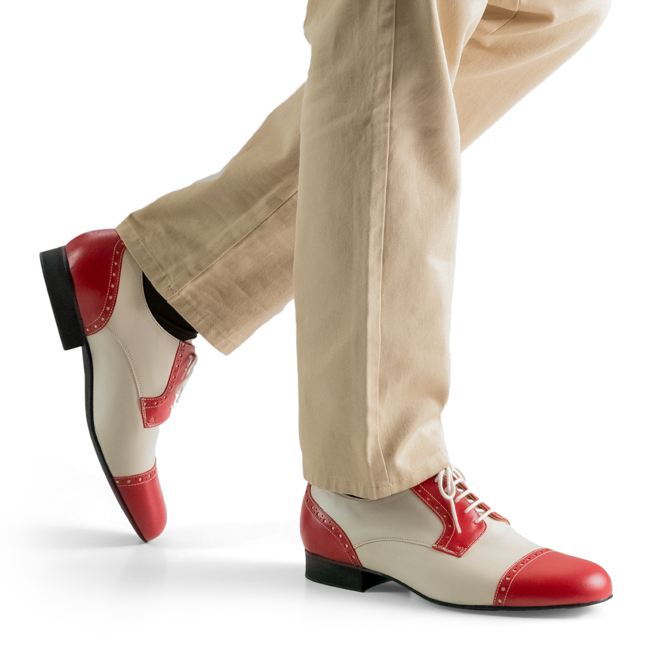 Werner Kern Bergamo 28051 Milos Crème Herrren Tanzschuh Two Tone Rot Crème&amp;nbsp;04