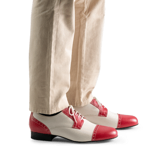 Werner Kern Bergamo 28051 Milos Crème Herrren Tanzschuh Two Tone Rot Crème 05