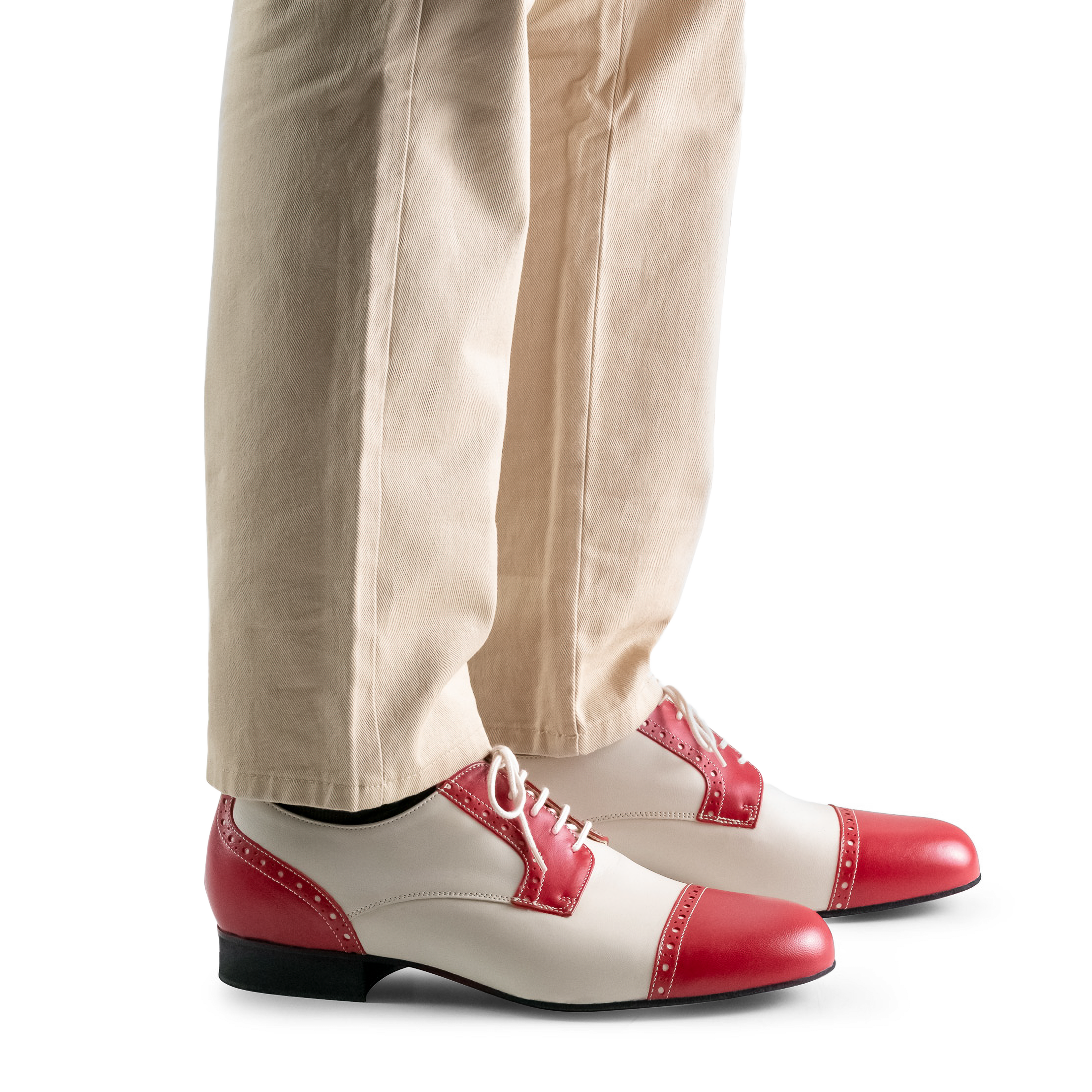 Werner Kern Bergamo 28051 Milos Crème Herrren Tanzschuh Two Tone Rot Crème&amp;nbsp;05