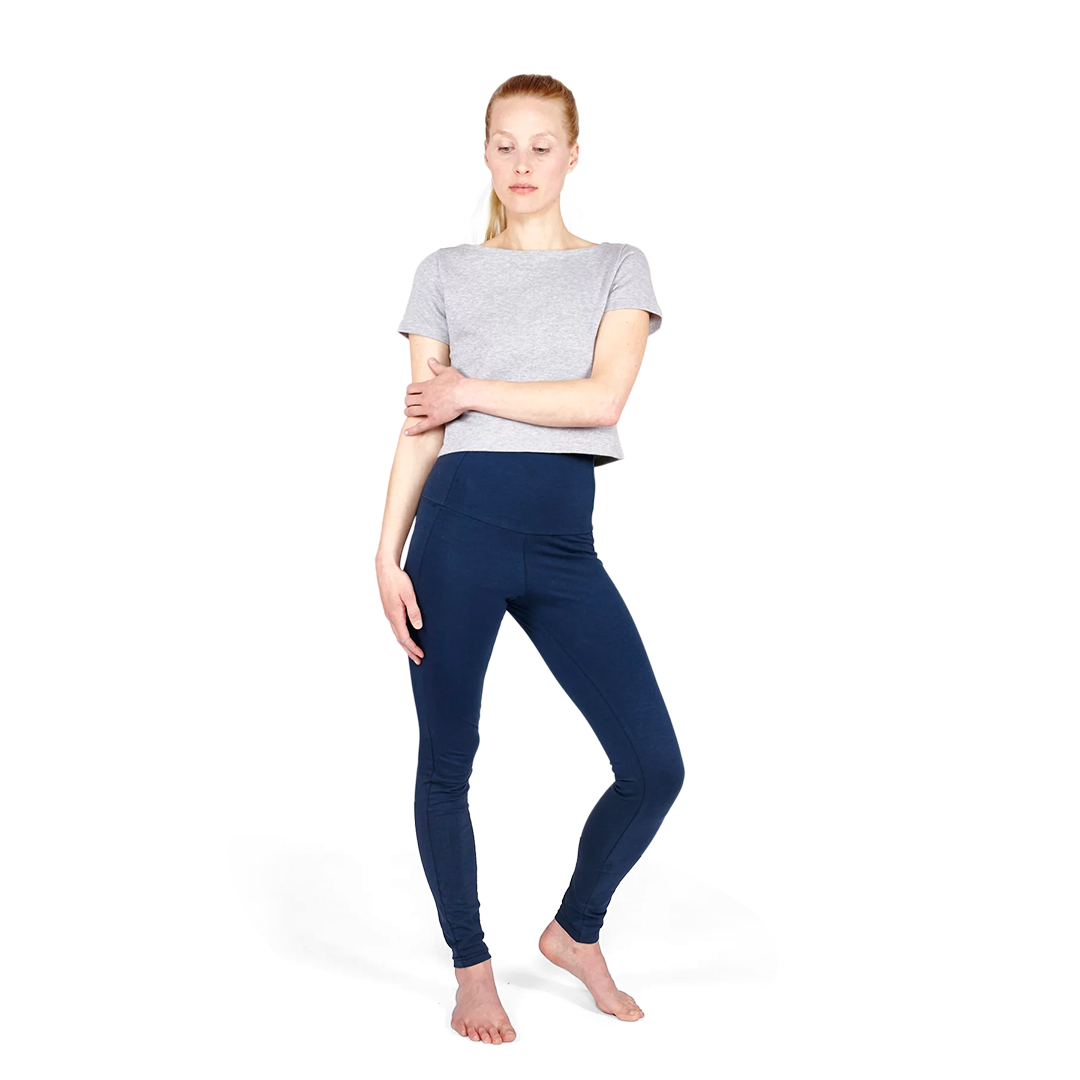 Yoiqi High Deep Blue Leggings Mit Umschlagbund Blau&amp;nbsp;01