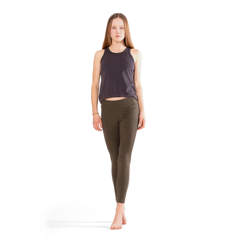 Yoiqi High Olive Leggings Mit Hohem Bund Braun 01