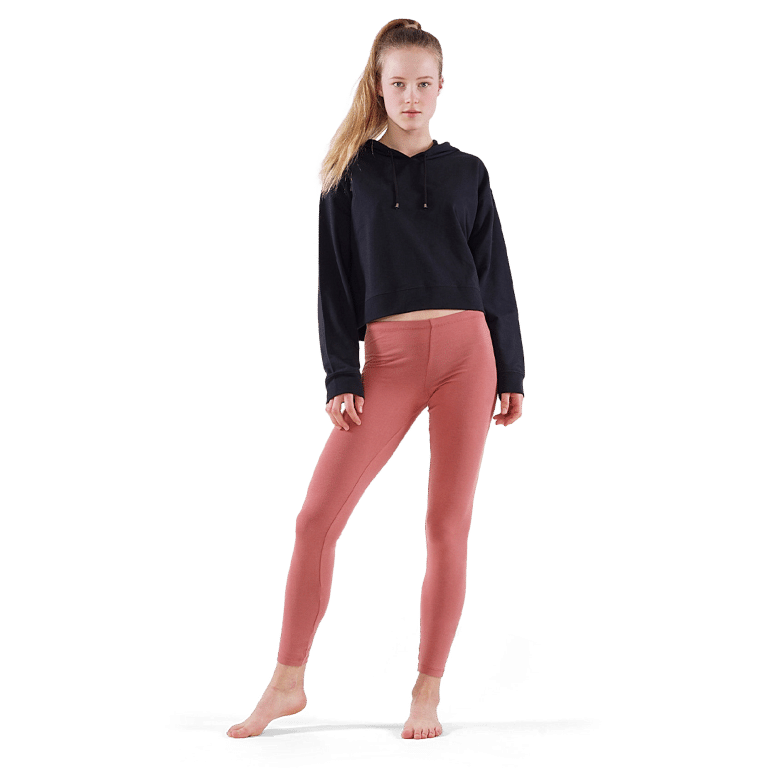 Yoiqi Plain Canyon Rose Leggings Bio Baumwolle Koralle 01