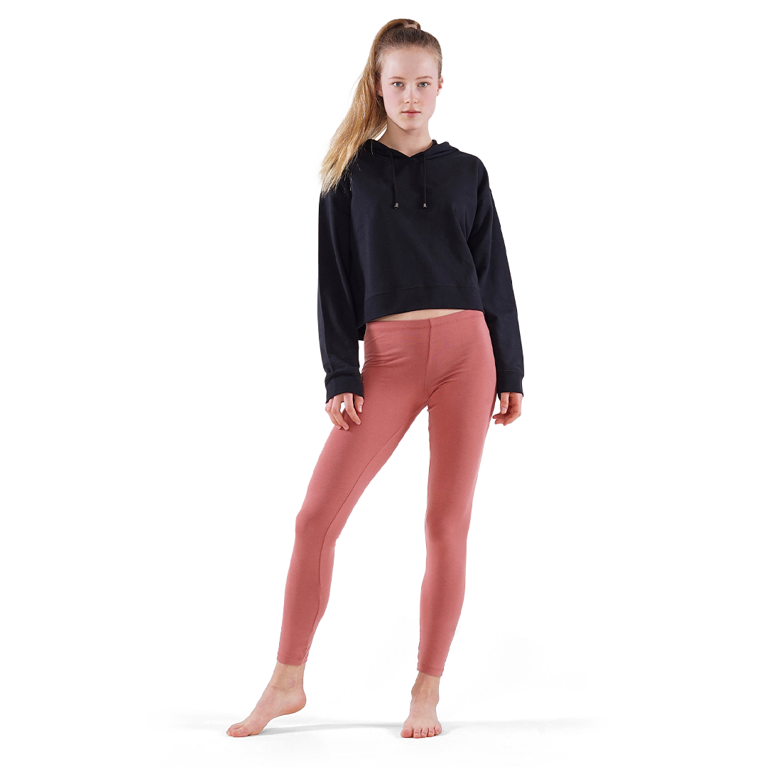 Yoiqi Plain Canyon Rose Leggings Bio Baumwolle Koralle 01