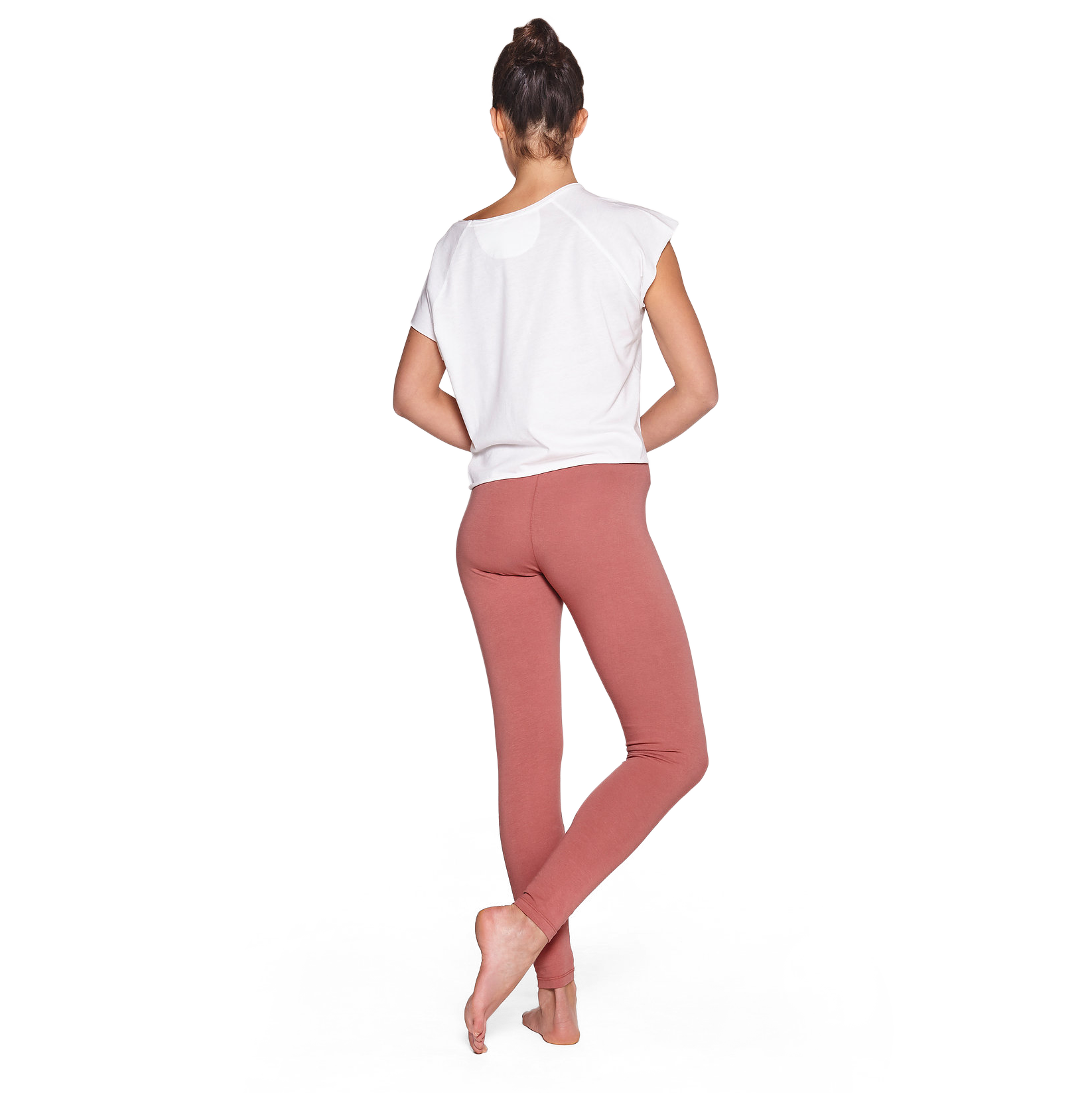 Yoiqi Plain Canyon Rose Leggings Bio Baumwolle Koralle 03