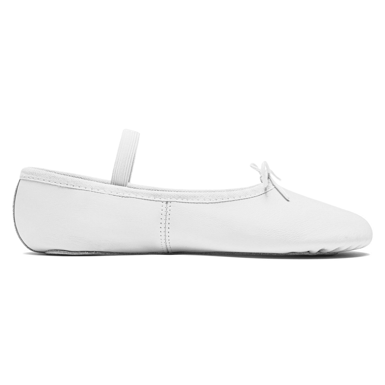 Rumpf 1001 White Weiße Ballettschläppchen Aus Leder 01