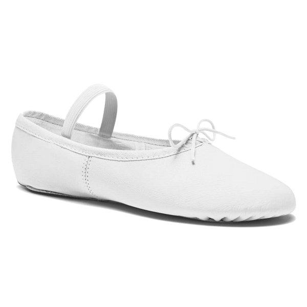 Rumpf 1001 White Weiße Ballettschläppchen Aus Leder 03