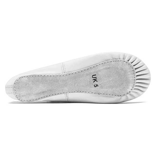 Rumpf 1001 White Weiße Ballettschläppchen Aus Leder 05