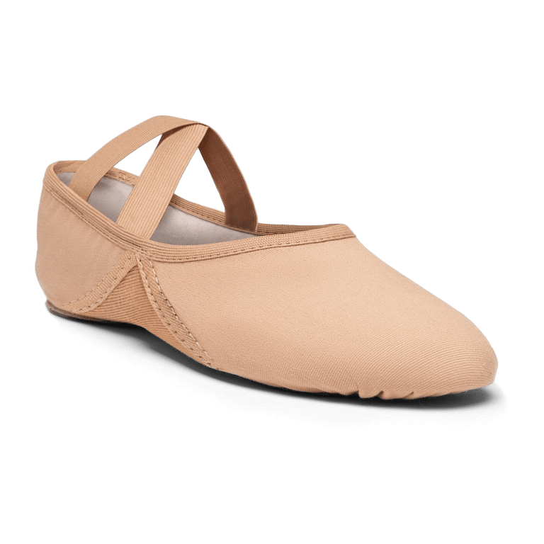 Rumpf 1007 Tan Elastisches Tanzschlaeppchen Vegan 02