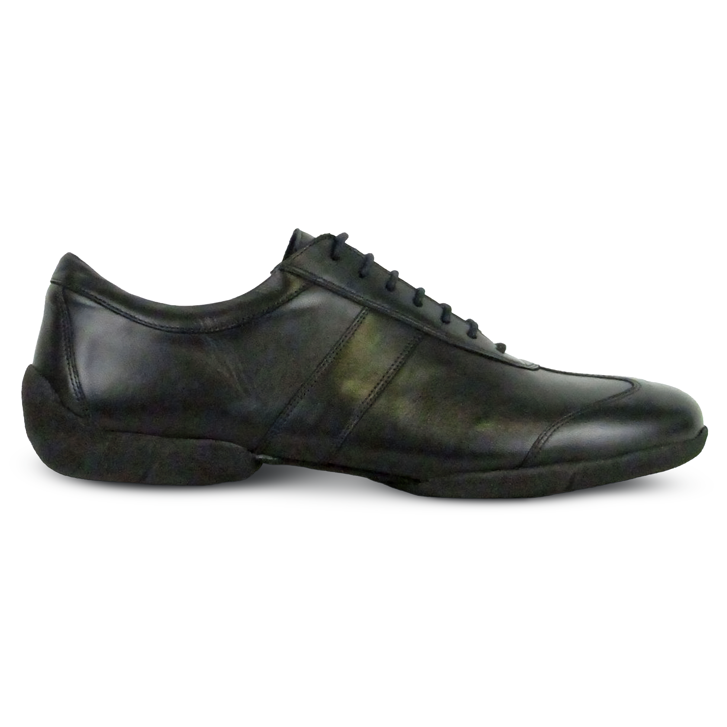 Rumpf 2130 Black Leder Tanzsneaker Für Herren Schwarz 01