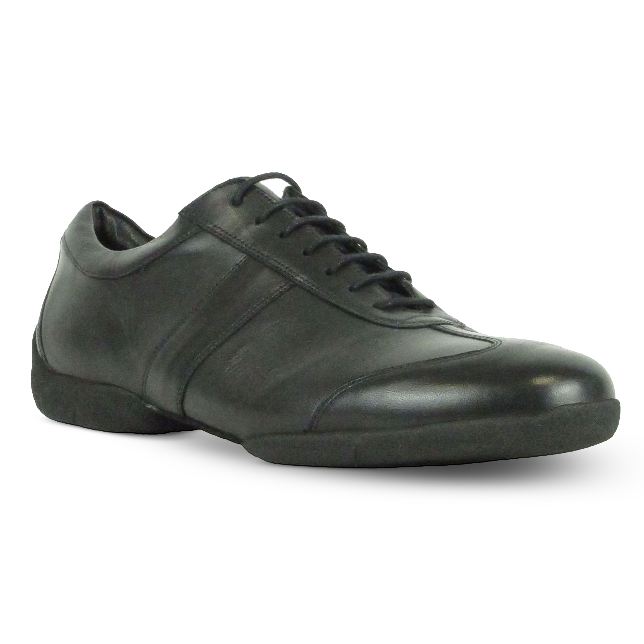 Rumpf 2130 Black Leder Tanzsneaker Für Herren Schwarz 06